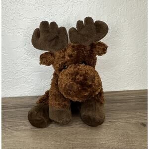 Unipack Designs Moose Beanie Plush Animal 6" Brown Small Bean Bag Floppy